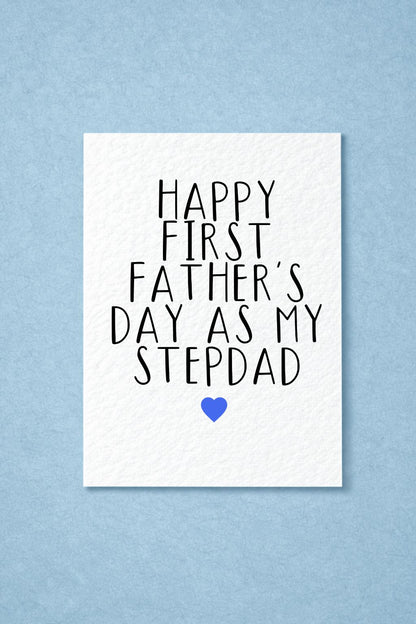 Father's Day Card: First Father's Day As My Stepdad, Gift For StepFather