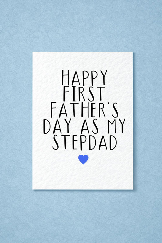 Father's Day Card: First Father's Day As My Stepdad, Gift For StepFather