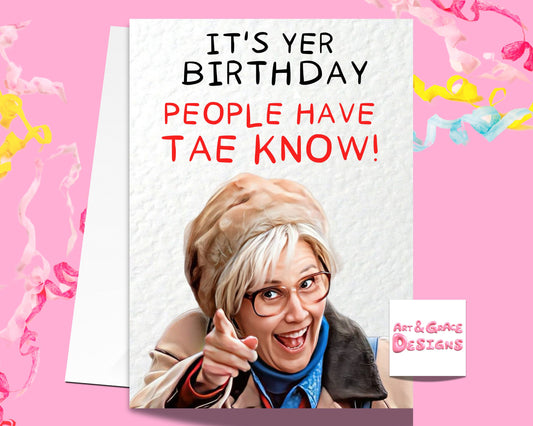 Still Game Greeting Card -Isa Drennan - Funny TV Show Birthday Card