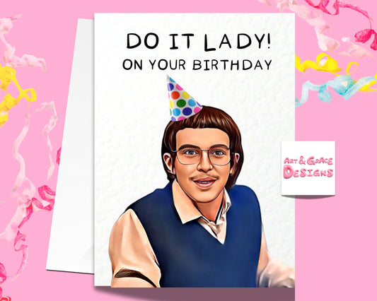 Chit Do It Lady Birthday Card - Meme Viral TikTok Funny Birthday Card