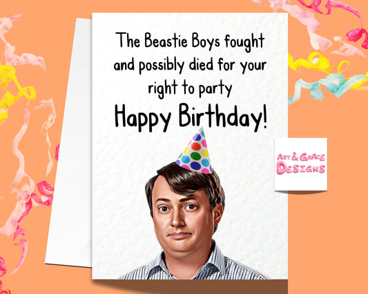 Mark Corrigan Birthday Card: Funny TV Show Greeting Card