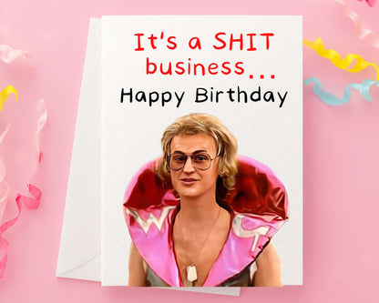 Les Mcqueen, Creme Brulee Birthday Card,  Famous Comedy TV Show, Famous Actor