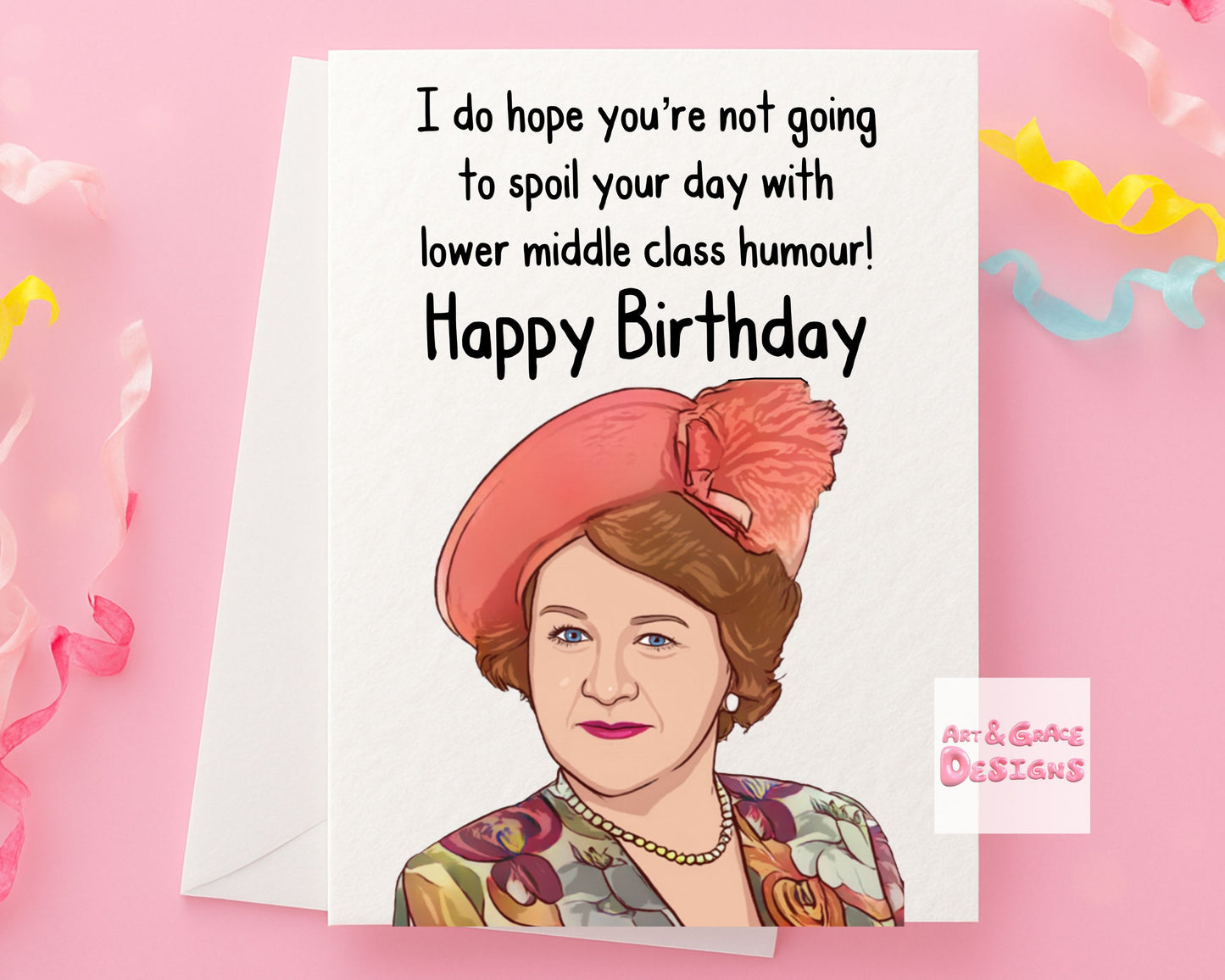 Funny TV Show Greeting Card -Richard and Hyacinth  Funny TV Show Birthday Card