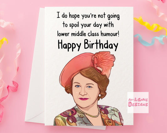Funny TV Show Greeting Card -Richard and Hyacinth  Funny TV Show Birthday Card