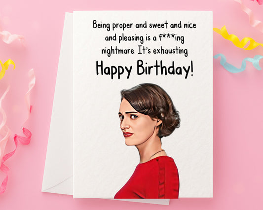 Fleabag Greeting Card - Phoebe Bridge- Lance - Funny Card - Famous Comedy Show - Famous Actor