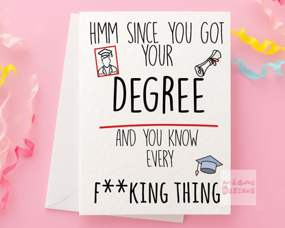 Graduation Card - Congrats On Getting Your Degree, Stay Safe, Thoughtful Well Done Card, Proud Of You Card