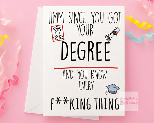 Graduation Card - Congrats On Getting Your Degree, Stay Safe, Thoughtful Well Done Card, Proud Of You Card