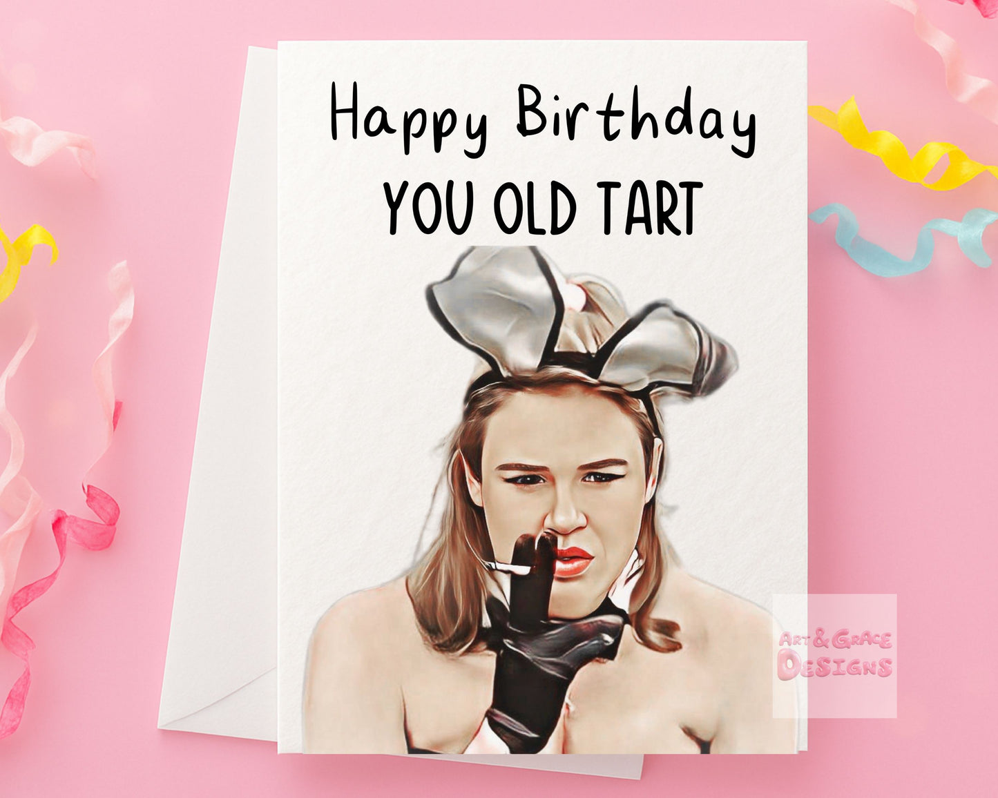 Bridget Jones Greeting Card - Happy Birthday - You Old Tart- Humorous Card