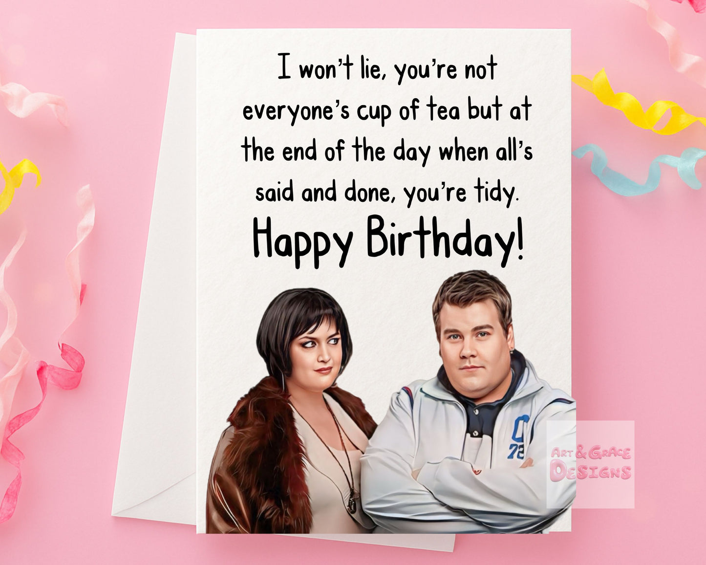 Nessa and Smithy Greeting Card - You're Tidy - Humorous - Gavin and Stacey