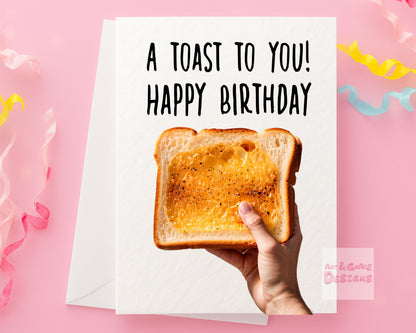 Funny Greeting Card - A Birthday Toast-  It's Your Birthday-  Happy Birthday - Humorous