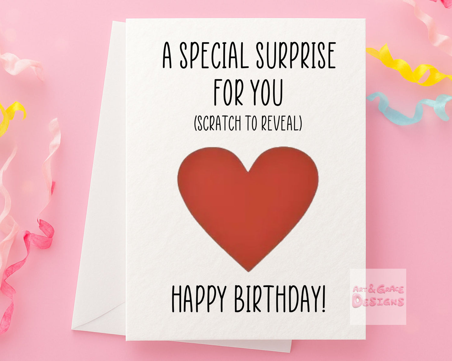 Birthday Surprise Scratch Card, Gift Reveal, Surprise Greeting Card, Birthday Card, Surprise Trip, Holiday, Birthday Gift
