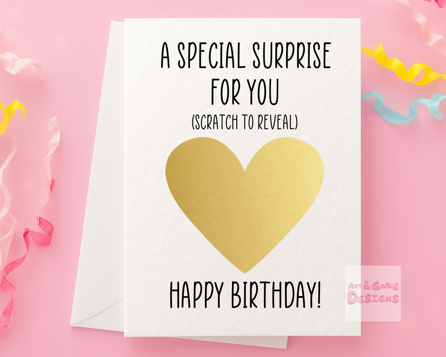 Birthday Surprise Scratch Card, Gift Reveal, Surprise Greeting Card, Birthday Card, Surprise Trip, Holiday, Birthday Gift