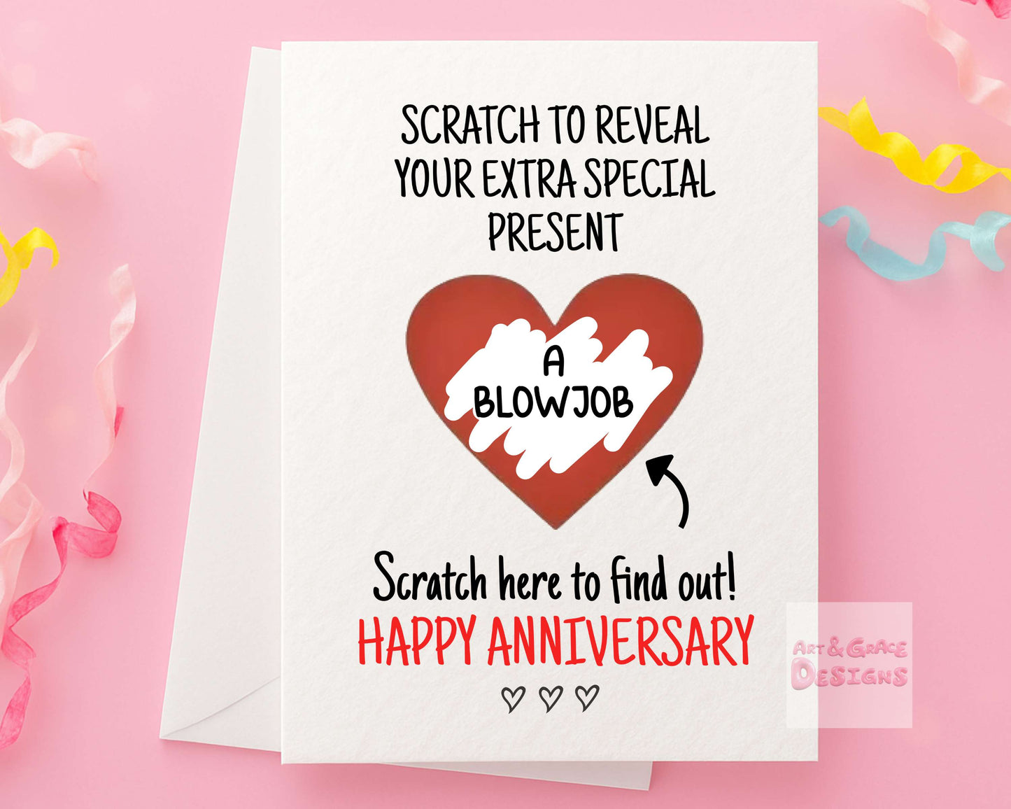 Funny Anniversary Surprise Scratch Card, Cheeky Gift Reveal Greeting Card, Anniversary,  Rude Birthday Gift For BoyFriend, Partner, Husband