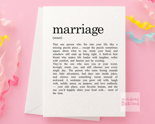 Marriage Soulmate Card-  Birthday Card For Partner -Best Friend - Girlfriend - Boyfriend