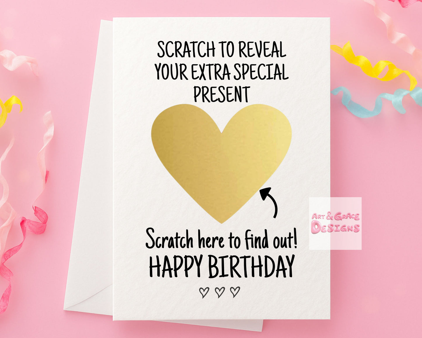 Funny Birthday Surprise Card, Cheeky Gift Reveal Greeting Card, Birthday Card,  Rude Birthday Gift For BoyFriend, Partner, Husband, Gold Heart