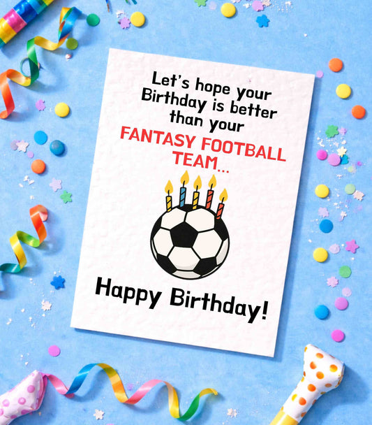 Fantasy Football Card, FPL Birthday Card - Card For Dad- Brother - Boyfriend - Friend