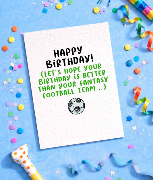 Fantasy Football Card, FPL Birthday Card - Card For Dad- Brother - Boyfriend - Friend