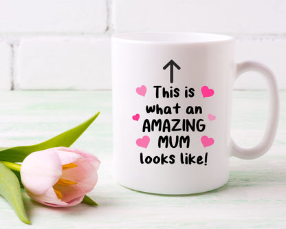 Mother's Day Mug- Amazing Mum Mug -  Mother's Day Gift - Mum Mug- For Amazing Mums Of Daughter - Son  Mother's Birthday Gift