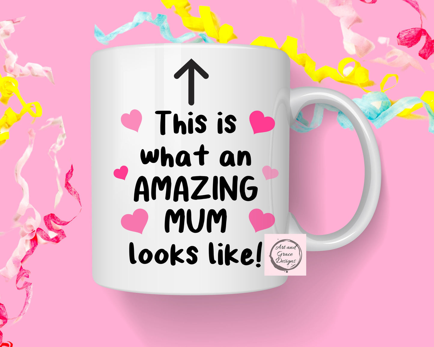 Mother's Day Mug- Amazing Mum Mug -  Mother's Day Gift - Mum Mug- For Amazing Mums Of Daughter - Son  Mother's Birthday Gift