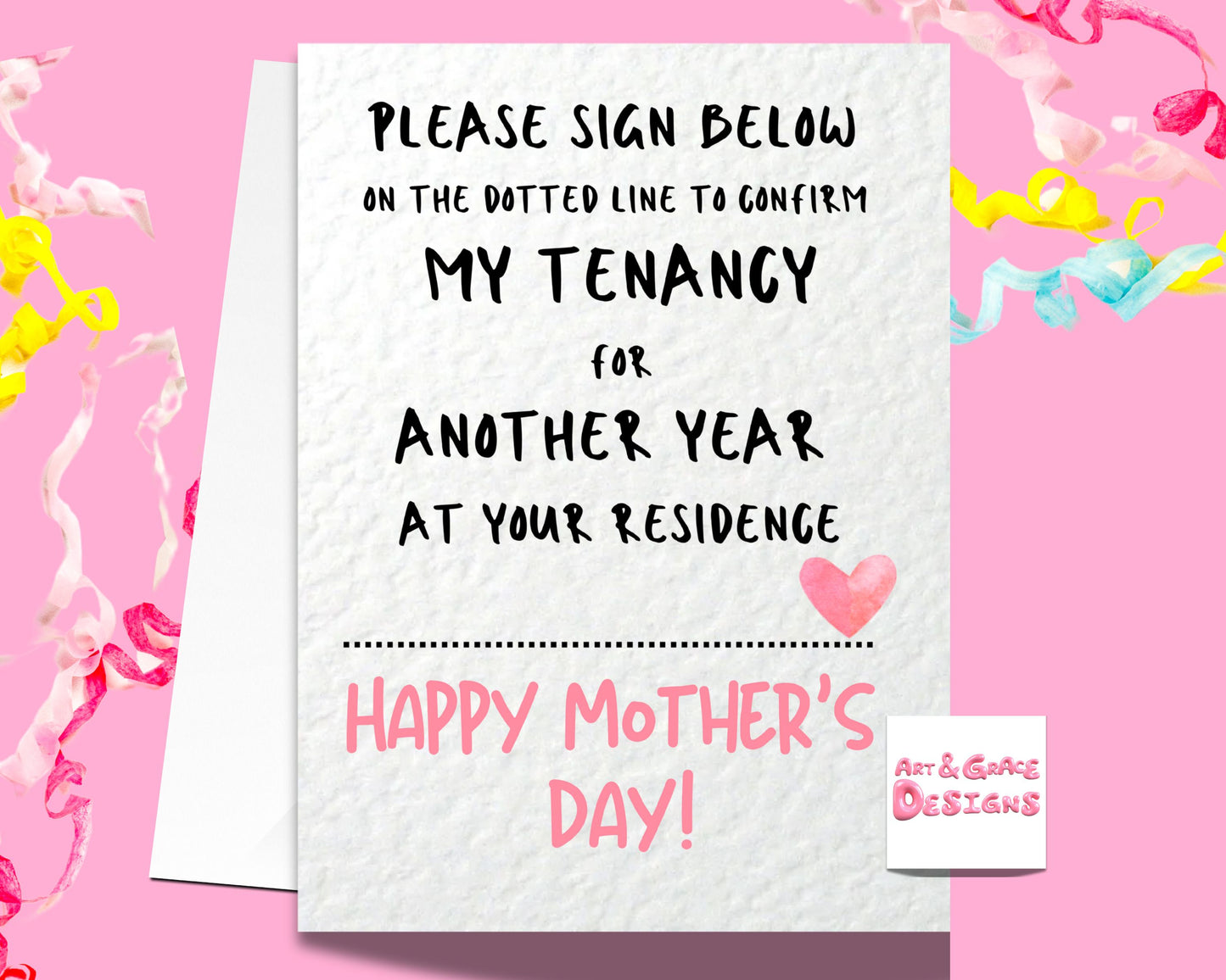 Funny Mother's Day Card - Another Year Living At Your House- Humorous - Thankyou Mum