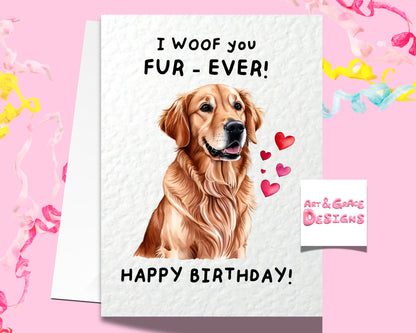 Cute Dog Card - Pick Your Favourite Breed Of Dog Birthday Card- Whippet- Dachshund - French Bulldog- Labrador - Pug - Cockapoo- Retriever