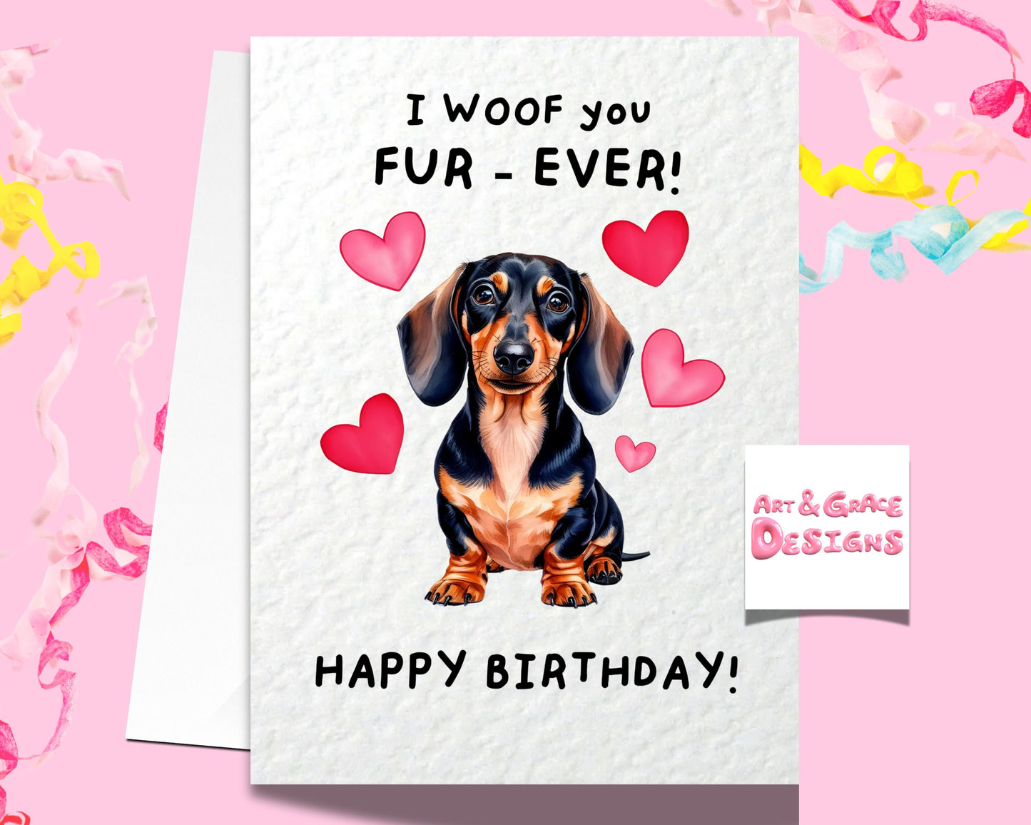 Cute Dog Card - Pick Your Favourite Breed Of Dog Birthday Card- Whippet- Dachshund - French Bulldog- Labrador - Pug - Cockapoo- Retriever