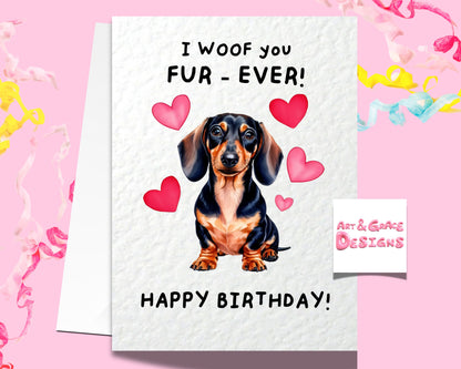 Cute Dog Card - Pick Your Favourite Breed Of Dog Birthday Card- Whippet- Dachshund - French Bulldog- Labrador - Pug - Cockapoo- Retriever