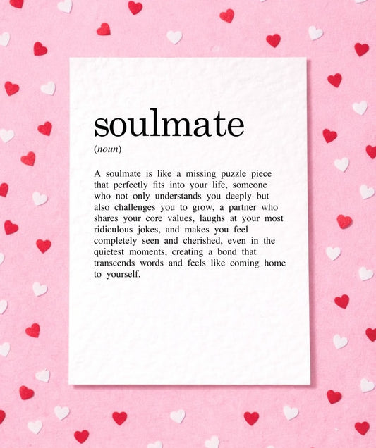 Soulmate Card-  Birthday Card For Partner -Best Friend - Girlfriend - Boyfriend