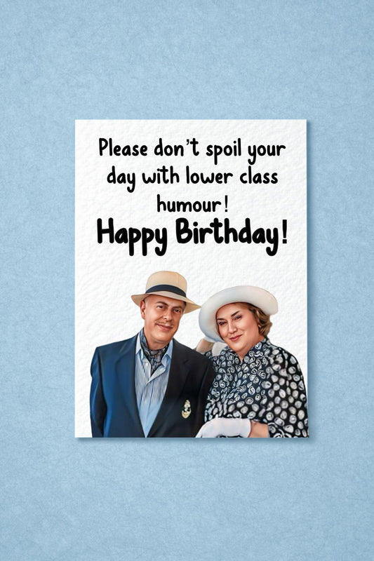 Keeping Up Appearances Greeting Card -Richard and Hyacinth  Funny TV Show Birthday Card