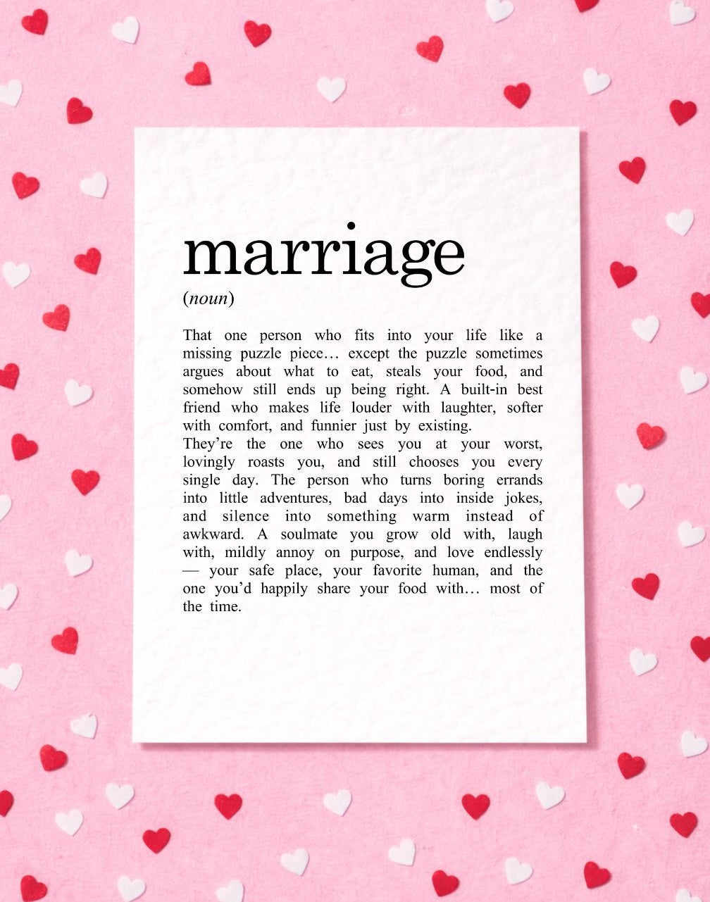 Marriage Soulmate Card-  Birthday Card For Partner -Best Friend - Girlfriend - Boyfriend
