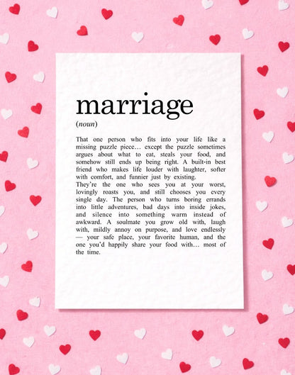 Marriage Soulmate Card-  Birthday Card For Partner -Best Friend - Girlfriend - Boyfriend