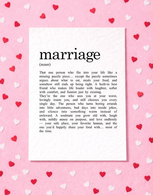 Marriage Soulmate Card-  Birthday Card For Partner -Best Friend - Girlfriend - Boyfriend