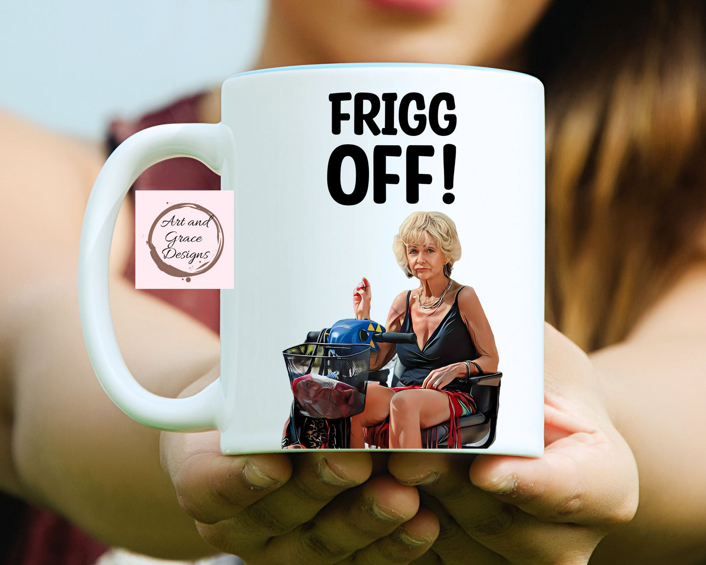 Benidorm Madge Funny Mug - Frigg Off! - Humorous Mug Gift