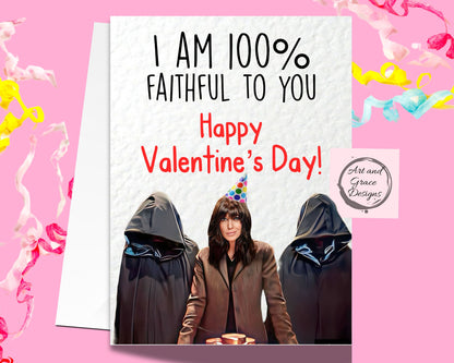 The Traitors Funny Valentine's Day Greeting Card - Reality Game Show - Happy Valentine's -Claudia Winkleman - Host