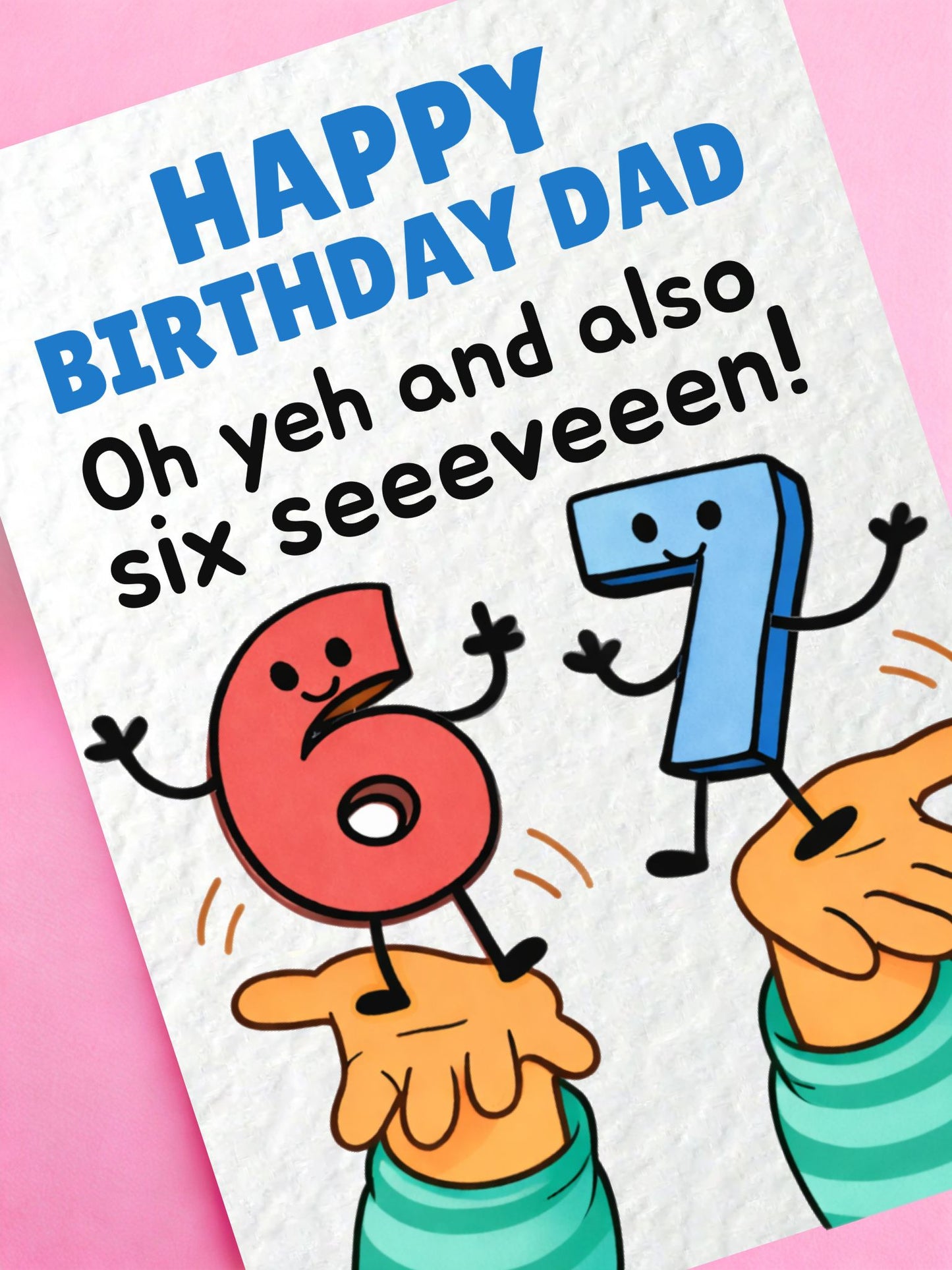 Funny 6-7 Birthday Card For Dad Greeting Six Seven Meme