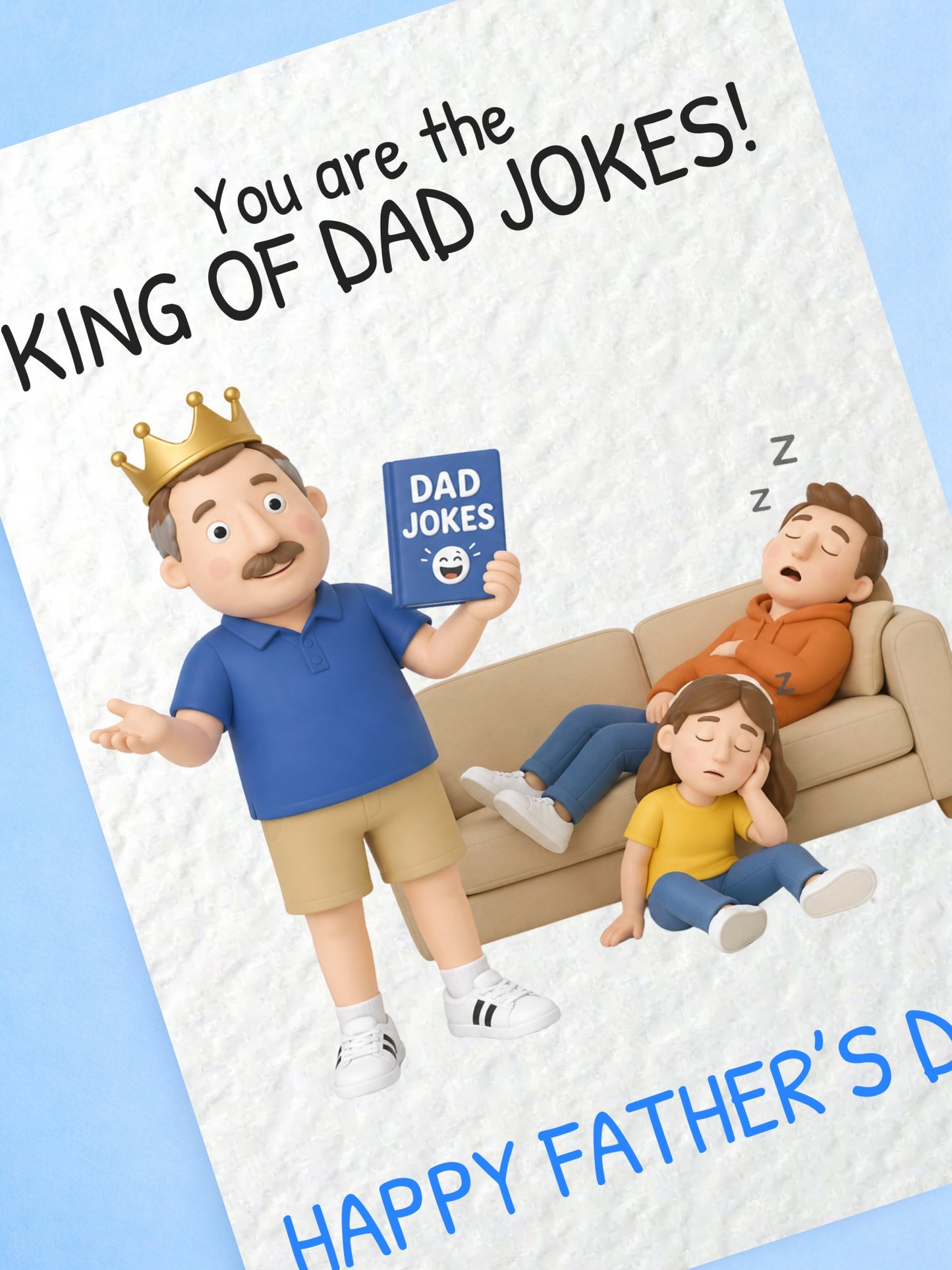 Funny Father’s Day Card – King of Dad Jokes Gift For Father