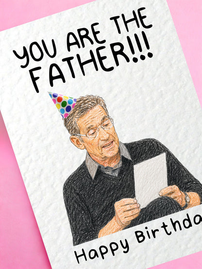 Funny You Are The Father!!! Birthday Card, Hand TV Show Greeting Gift