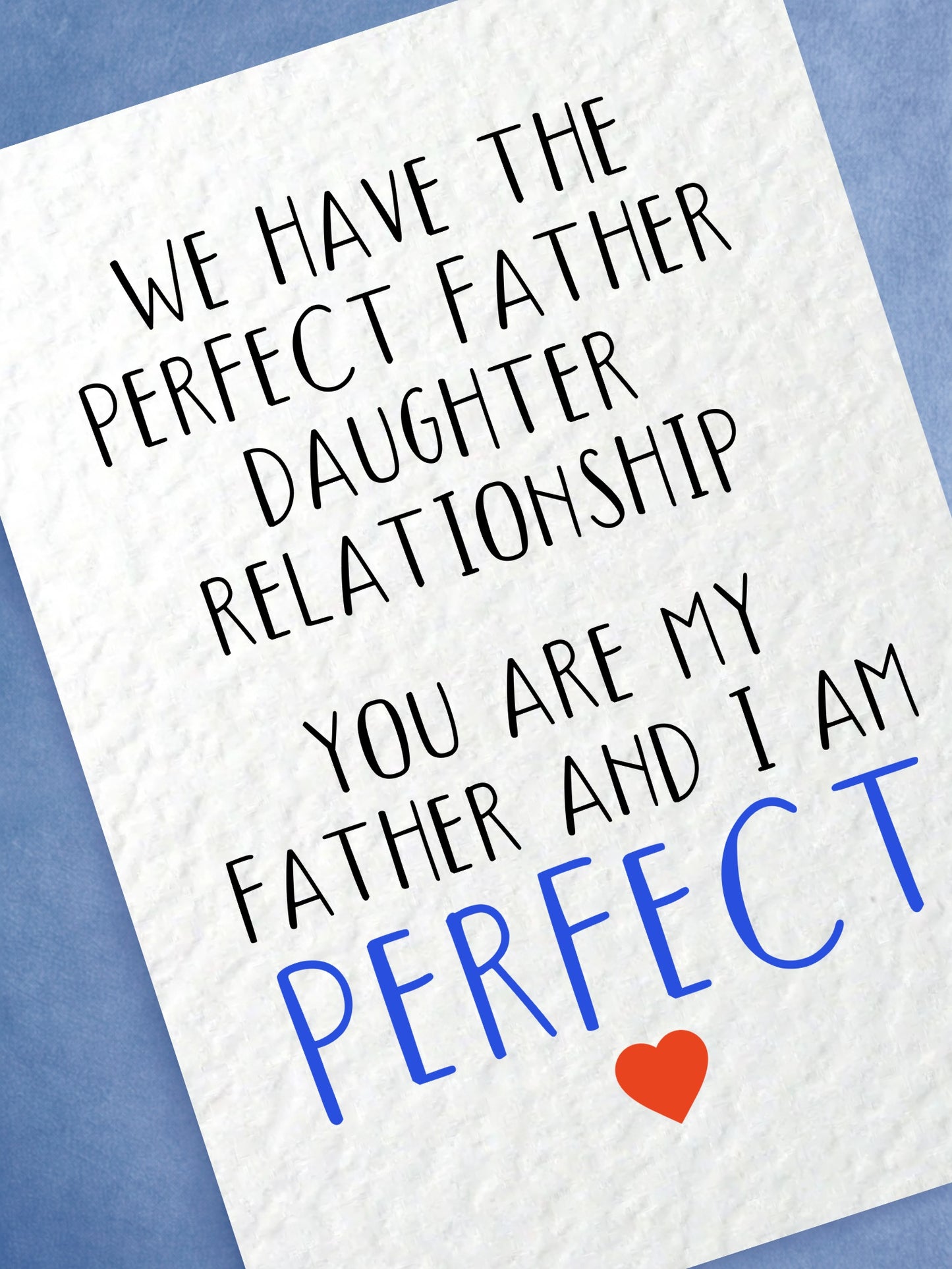 Father Daughter Card Funny, Perfect Father Daughter Relationship Card, Dad Birthday Card, Father's Day Card from Daughter