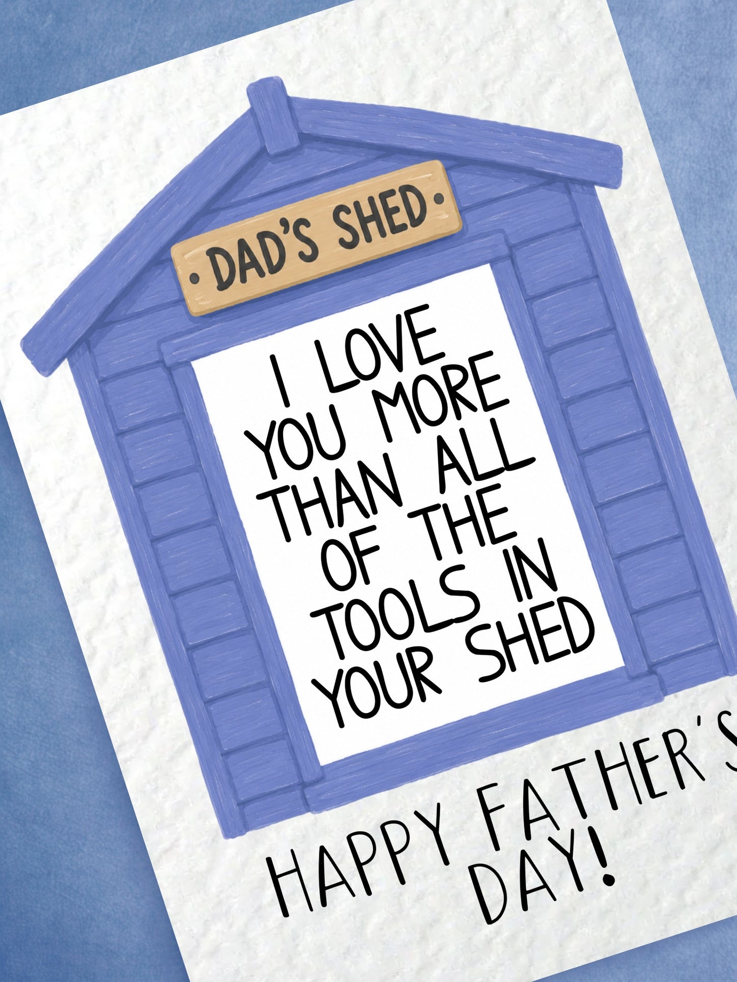 Funny Father's Day Card for Dad, Dad's Shed Card, DIY Dad Gift, Workshop Card, Tool Shed Card, Father's Day Gift, Dad Birthday Card