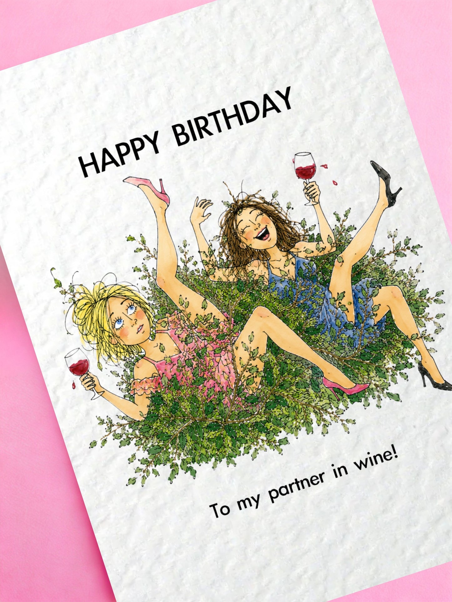 Funny Birthday Card For Best Friend, Wine Lover & Drinking Buddy. Perfect For Her, Sister, Bestie Or Partner In Wine! 🍷