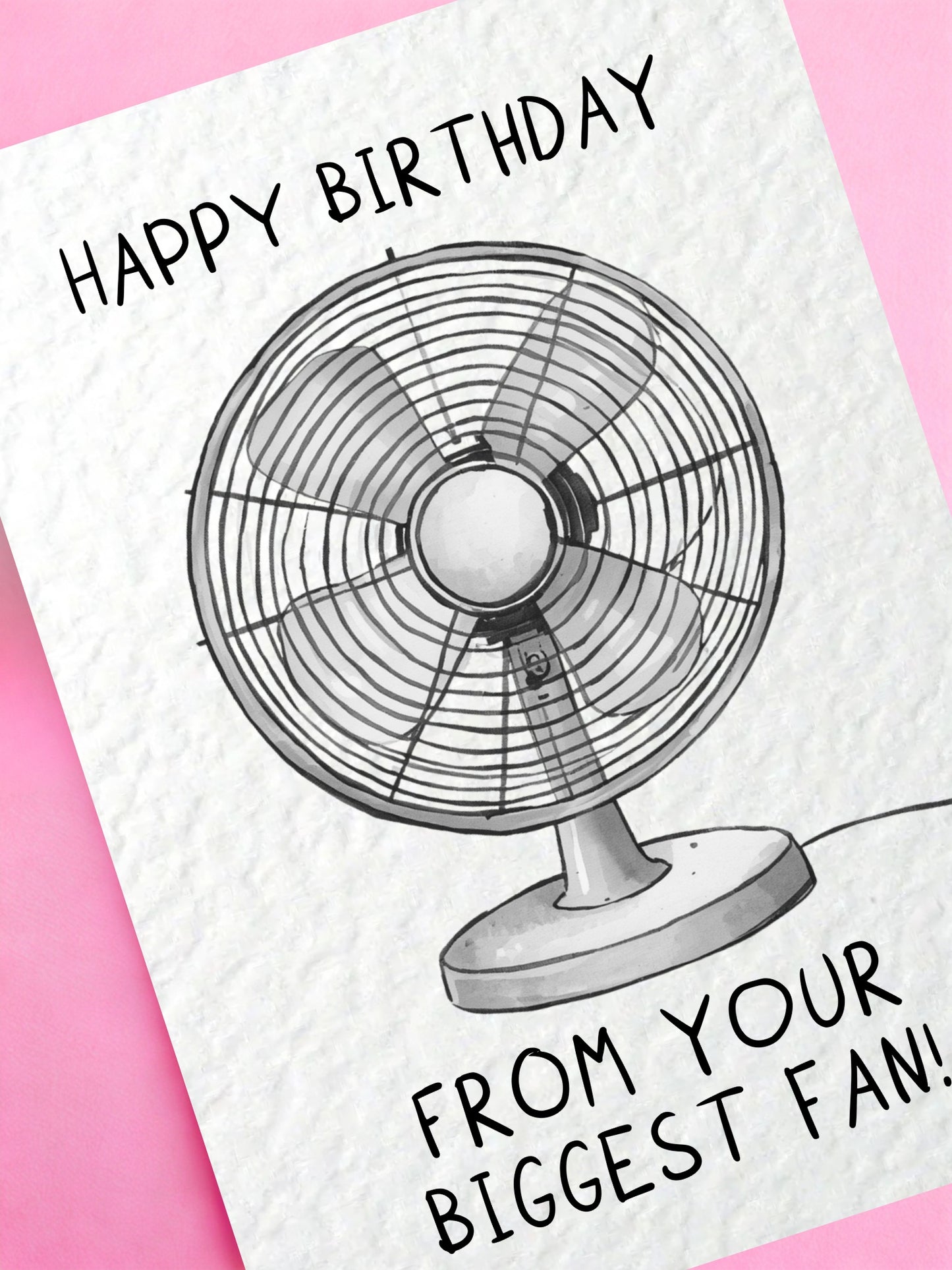 Funny Biggest Fan Birthday Card, Happy Birthday From Your Biggest Fan, Cute Pun Birthday Card, Fan Joke Card for Friend
