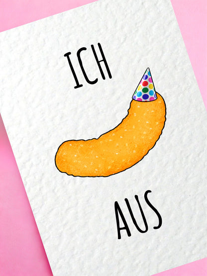 Funny Peanut Birthday Card, Cute Peanut Card, Quirky Birthday Card, Funny Friend Birthday Card, Blank Birthday Card, Ich Aus