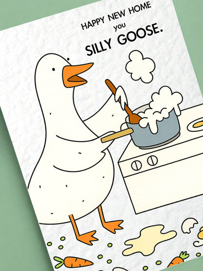 Funny New Home Card, Goose Housewarming Card, Silly Goose Card, Congratulations New Home, Moving House Gift