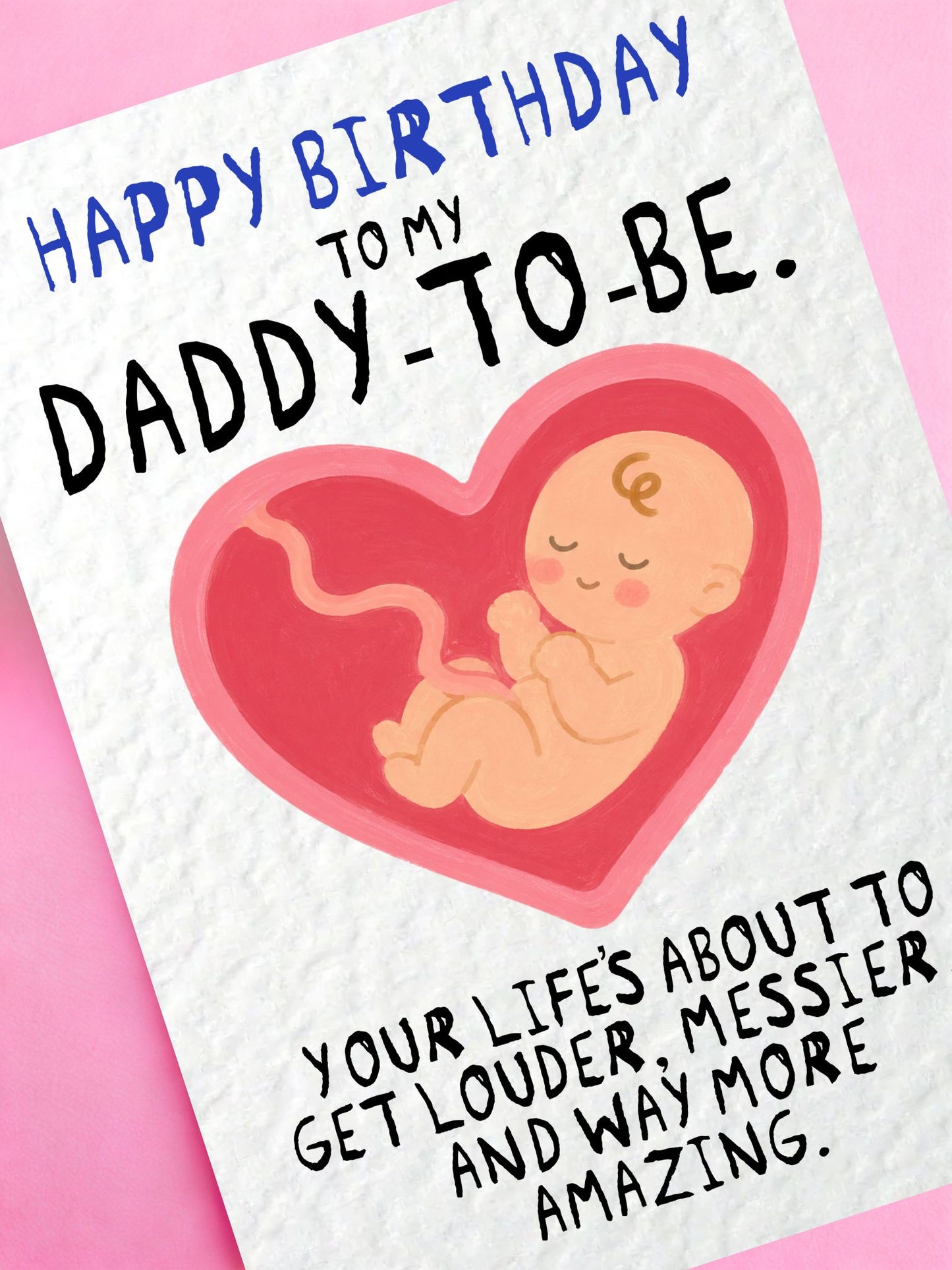 Daddy-To-Be Greeting Birthday Card, First, Dad To Be Gift From Bump, Pregnancy Announcement Card, New Dad Card