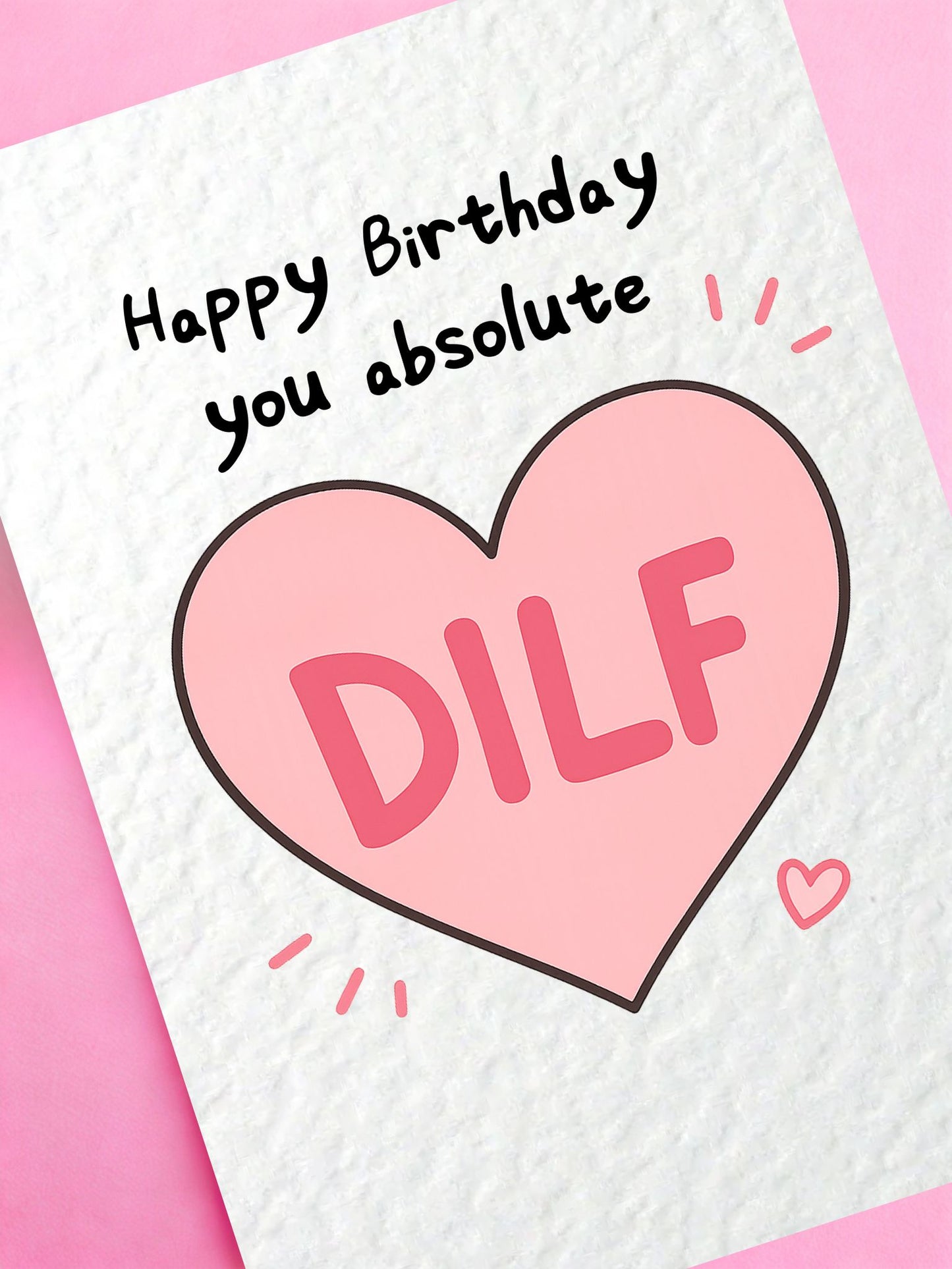 Funny DILF Birthday Card, Happy Birthday, Naughty Card for Him, Boyfriend Husband Birthday, Adult Humour Greeting Gift