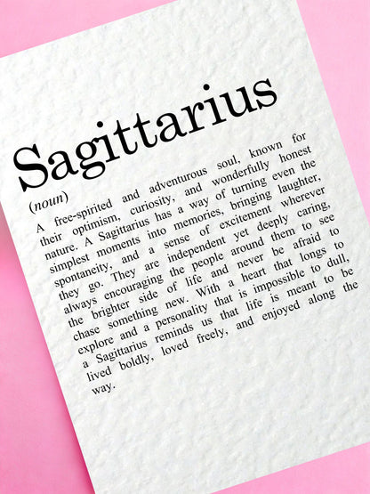 Sagittarius Birthday Card, Zodiac Gift for Sagittarius, Sweet Card, Astrology Gift, Special Someone, Friend, Adventurous Soul, Unique Gift