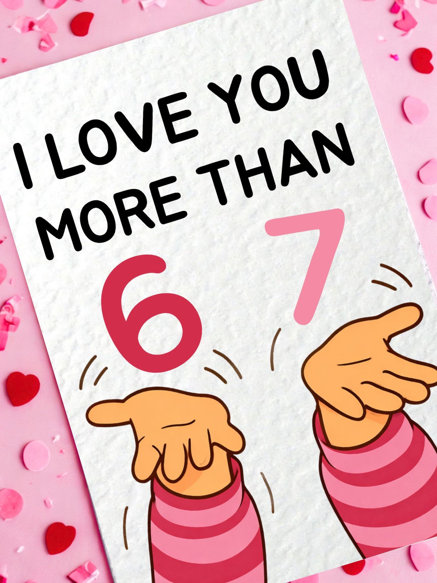 Funny 6-7 BIRTHDAY Greeting Card -Greeting Card For Mum, Six Seven Meme
