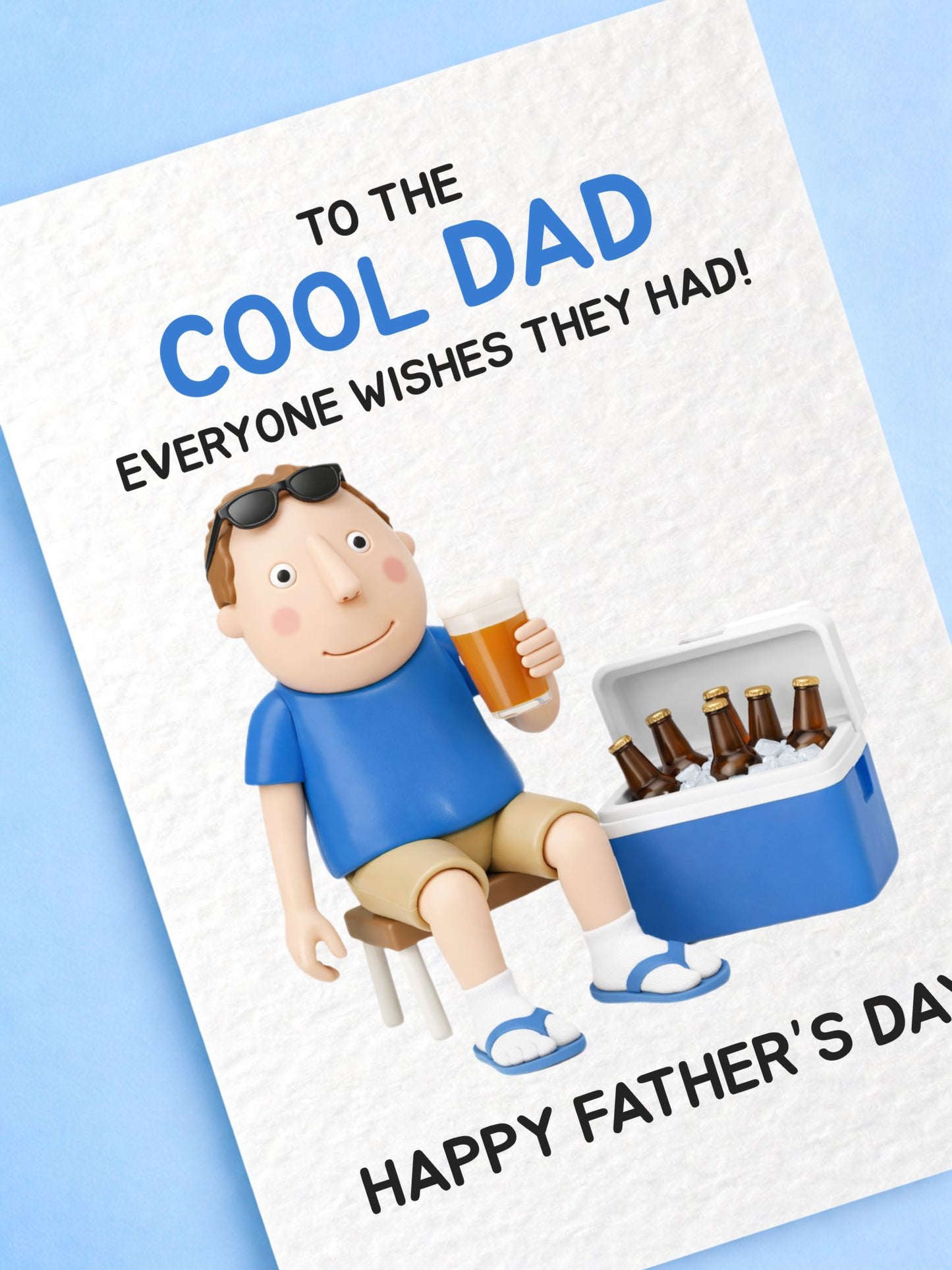 Father's Day Funny Card: Cool Dad Humorous Greeting Card, Joke Gift