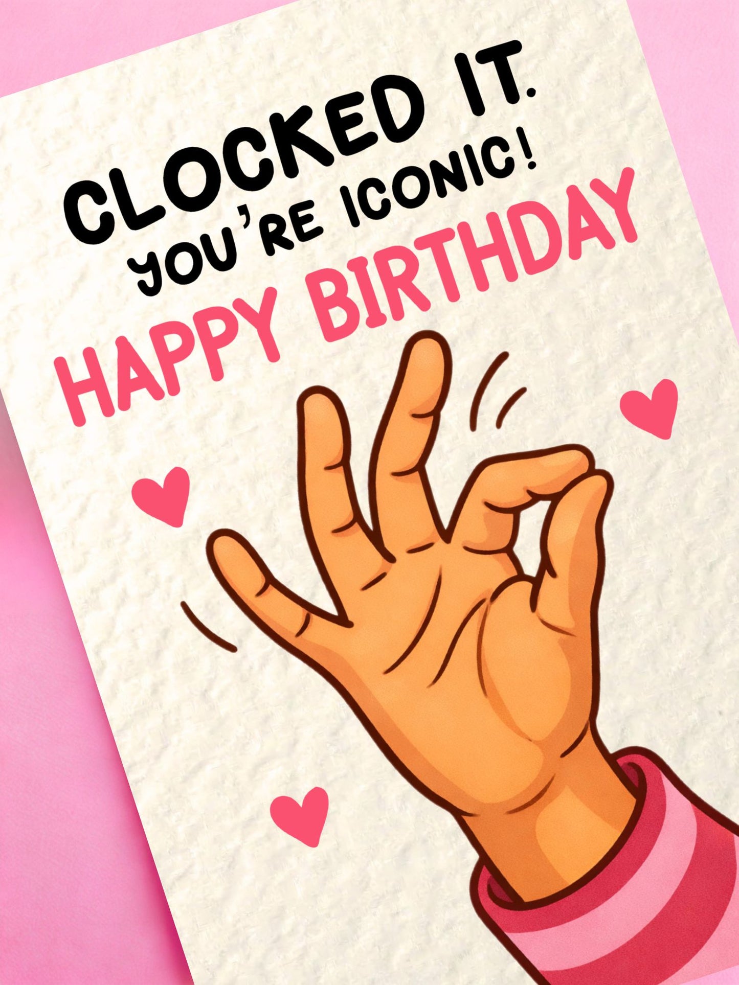 Funny Greeting Card - Clock It Birthday Card For Friend, Clock It Tea