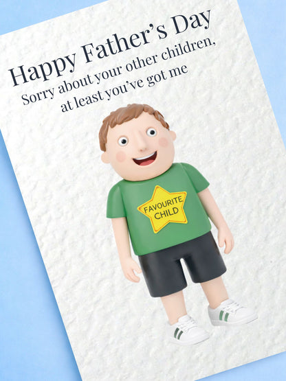 Father's Day Funny Card: Favourite Child, Sorry About Your Other Children, Humorous Greeting Card, Joke Gift